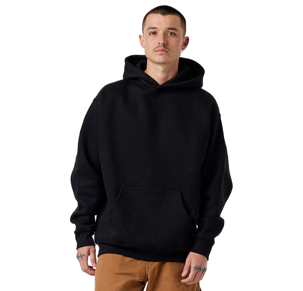 Black hoodie no zipper online